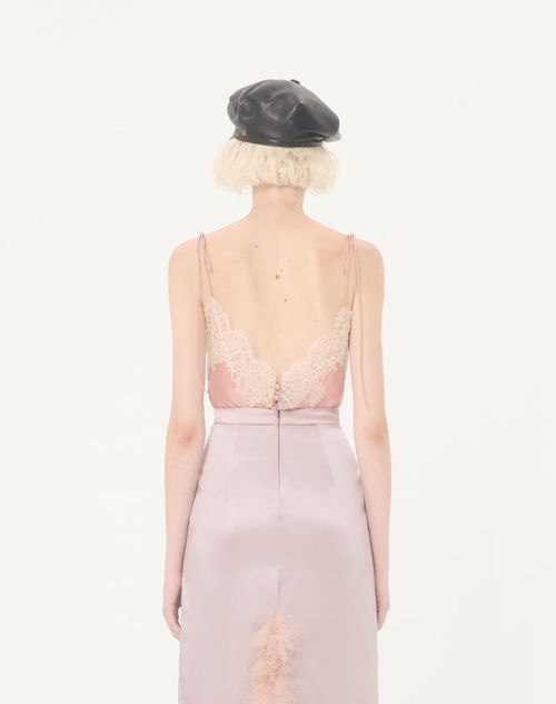 Valentino - Crepe De Chine Top - Salmon - Woman - Shirts And Tops