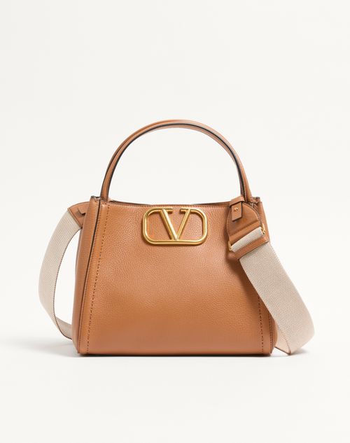 Valentino Garavani Valentino Garavani Alltime Medium Handbag In Grainy Calfskin Woman Almond Onesize