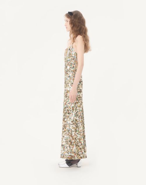Valentino - Embroidered Tulle Illusione Midi Dress - Multicolour - Woman - Dresses