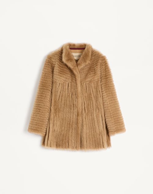 Valentino Shearling Coat Woman Honey 42