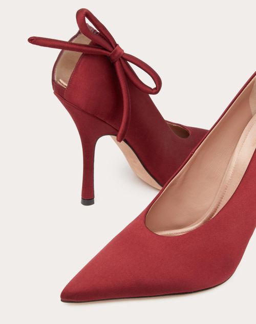 Valentino Garavani - Valentino Garavani Nite-out Satin Pump 110 Mm - Maroon - Woman - Pumps