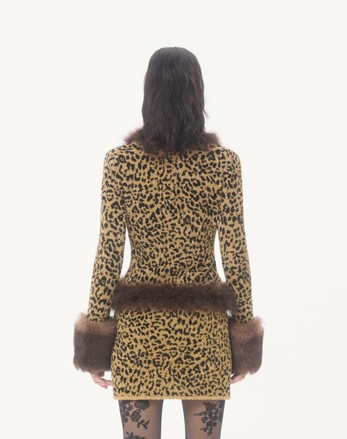 Valentino - Jacquard Animal Print Lurex Knit Jacket - Animal Print - Woman - Jackets And Blazers