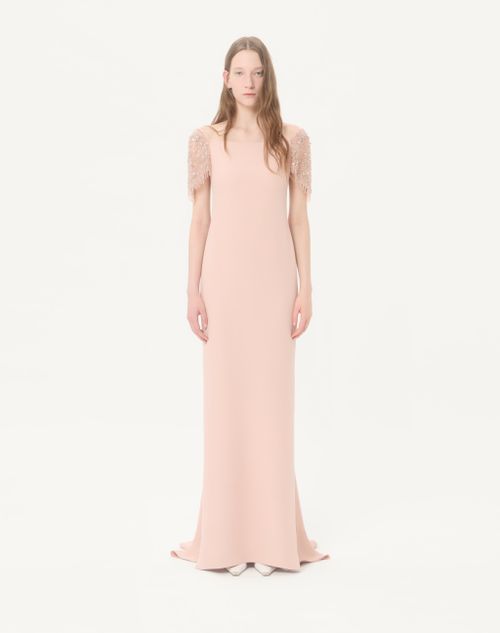 Valentino - Embroidered Couture Cady Long Dress - Pink - Woman - Gowns
