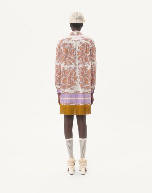 Valentino - Short Dress In Voyage Imaginaire Muslin - Multicolor - Woman - Dresses