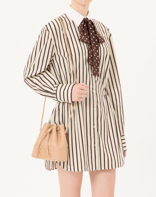 Valentino Garavani - Mini Vlogo Signature Bucket Bag In Nappa Leather - Pink - Woman - Shoulder Bags
