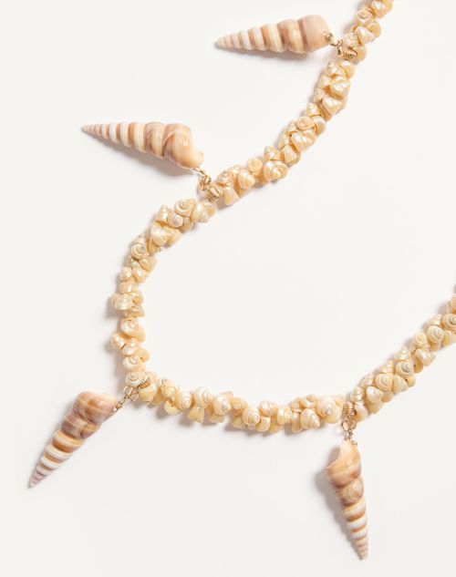 Valentino Garavani - Jardin Aquatique Necklace In Metal And Shells - Gold - Woman - Fashion Jewelry