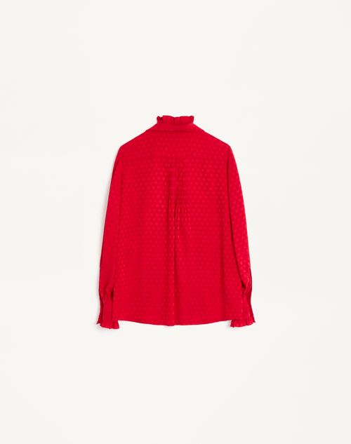 Valentino - Camicia In Crepe De Chine Stampa La Cour De Coeur - Paris - Donna - Camicie E Top