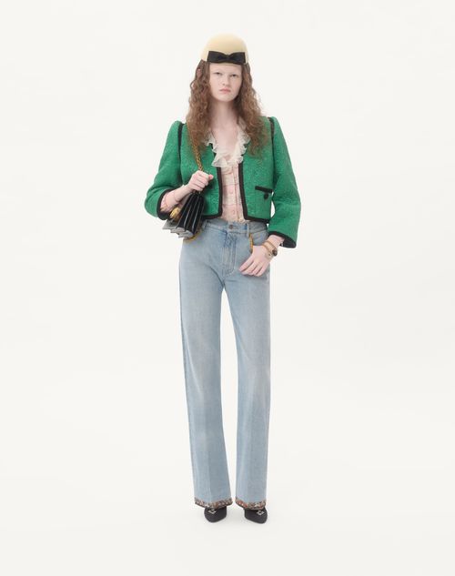 Valentino - Hammered Satin Shirt - Pale Pink/ivory - Woman - Shirts & Tops