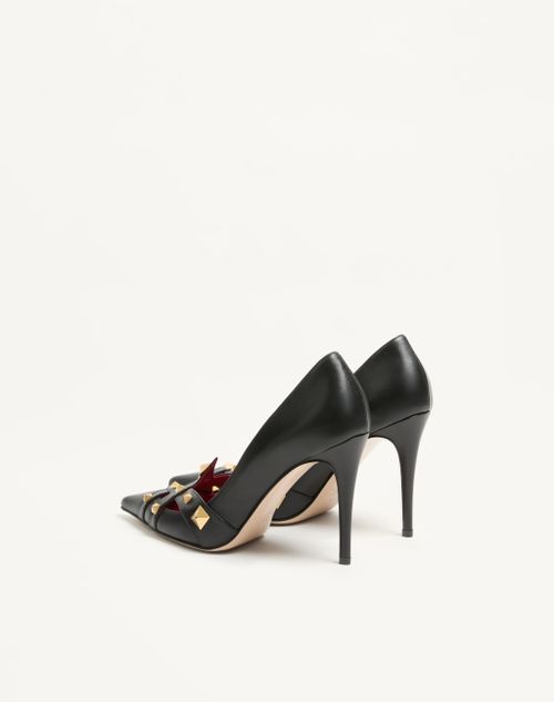 Valentino Garavani - Décolleté Studdy In Capretto 100mm - Nero - Donna - Décolleté E Slingbacks