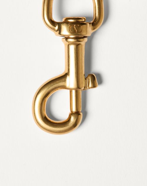 Valentino Garavani - Vlogo Signature Metal Bag Charm With Key Ring - Antique Brass - Woman - Bag Charms And Keyrings