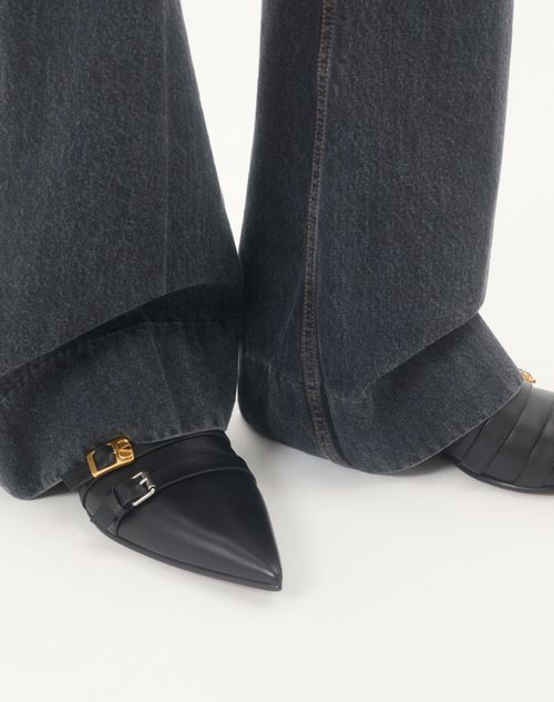 Valentino Garavani - Mockers Calfskin Ankle Boot - Black - Man - Boots