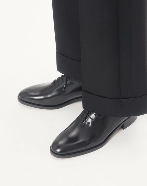 Valentino Garavani - Pas Des Dieux Oxford In Leather - Black - Man - Lace-ups