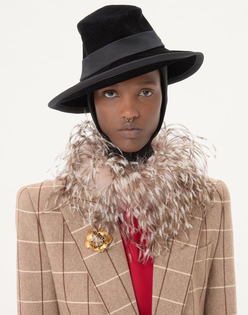 Valentino Garavani - Fleur Lumineuse Brooch In Metal And Fabric - Antique Brass - Woman - Fashion Jewelry