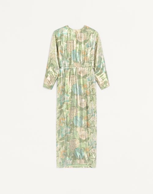 Valentino Lurex Dress With Après L'hiver Sanderson Dégradé Print Woman Multicolour 38