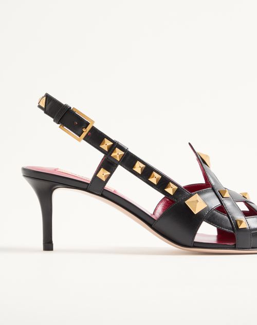 Valentino Garavani - スタディ キッドスキン スリングバックパンプス 65mm - ブラック - ウィメンズ - パンプス & スリングバック