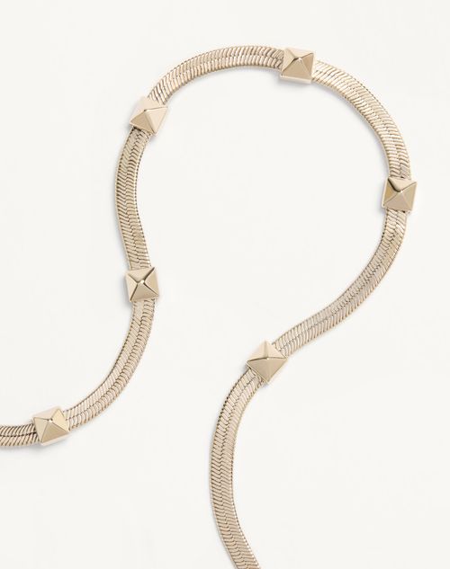 Valentino Garavani - Valentino Rockstud Halskette Aus Metall - Platin - Mann - Schmuck Und Uhren