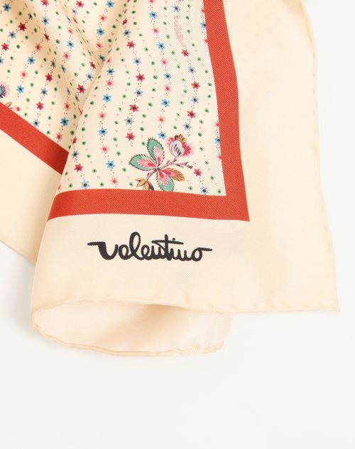 Valentino Garavani - Papier Floreal Silk Scarf - Butter - Woman - Soft Accessories
