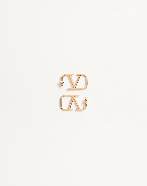 Valentino Garavani - Vロゴ シグネチャー メタル ピアス - ゴールド - ウィメンズ - ジュエリー