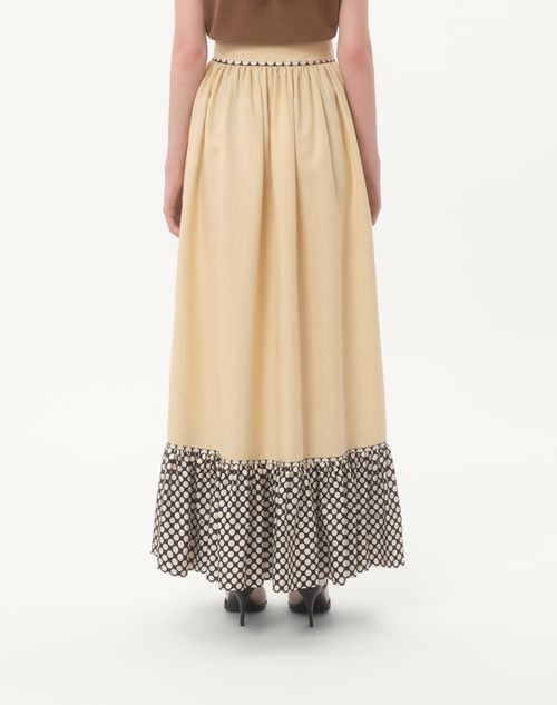 Valentino - Long Embroidered Skirt - Birch/multicolour - Woman - Skirts