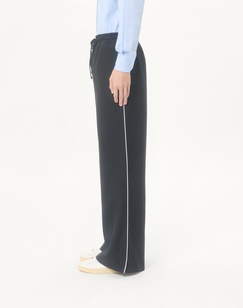 Valentino - Hose Aus Nylon Mit Vlogo-applikation - Schwarz - Mann - Hosen Und Shorts