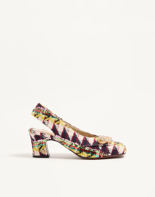 Valentino Garavani Sandals Slingback Embellished Detail In Multi