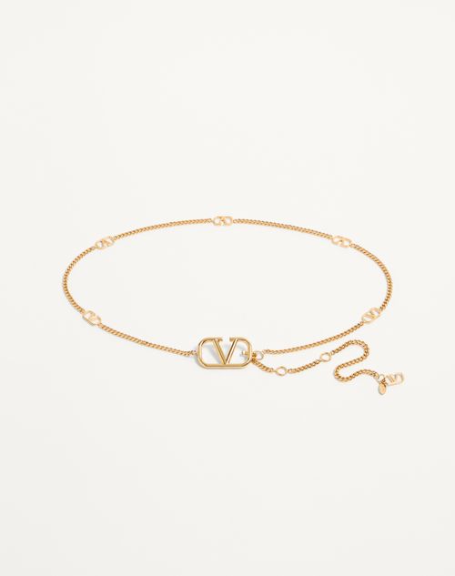 Valentino Garavani Vlogo Signature Chain Belt Woman Gold S