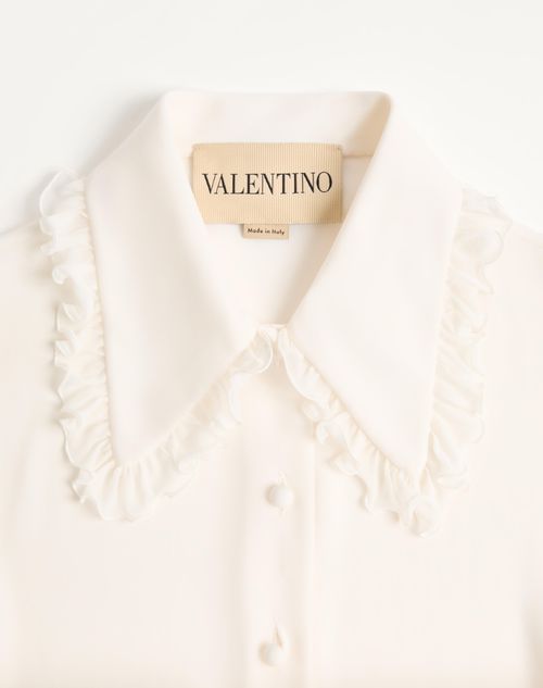 Valentino - Crepe De Chine Shirt - Ivory - Woman - Shirts And Tops