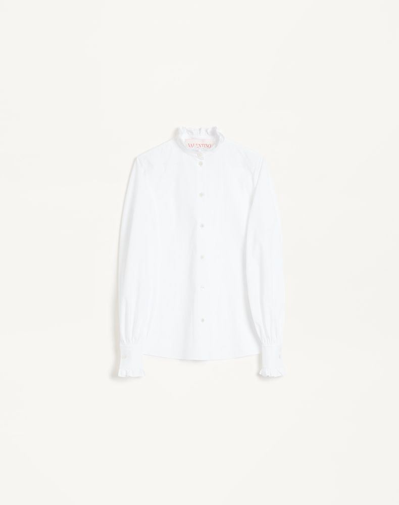 Valentino Women's White Cotton Popeline Shirt Woman 50