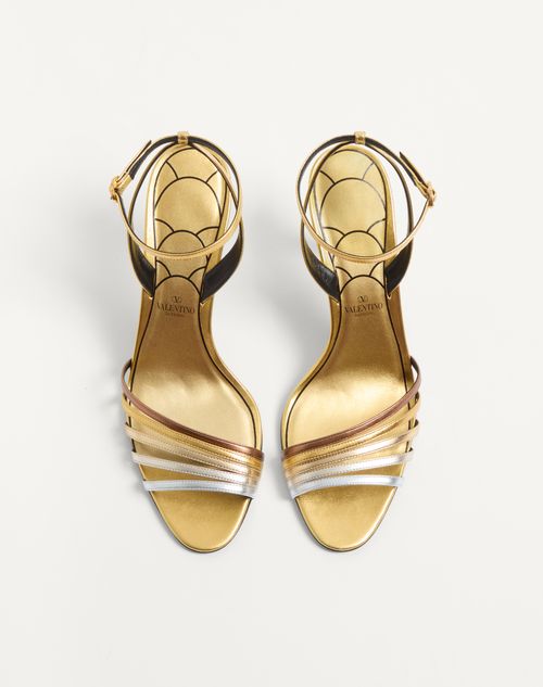 Valentino Garavani - Ladycrush Laminated Nappa Sandal With Crystals 85mm - Multicolour/silver - Woman - Sandals