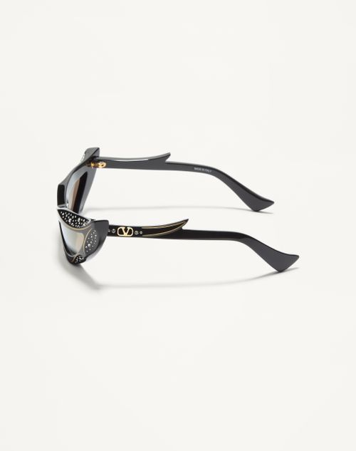 Valentino - Gafas De Acetato Estilo Ojo De Gato - Negro/bronce - Unisexo - Gafas