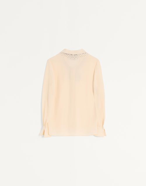 Valentino - Crepe De Chine Shirt - Ivory - Woman - Shirts And Tops