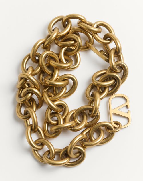 Valentino Garavani - Vlogo Signature Kettengürtel - Antique Gold - Frau - Gürtel