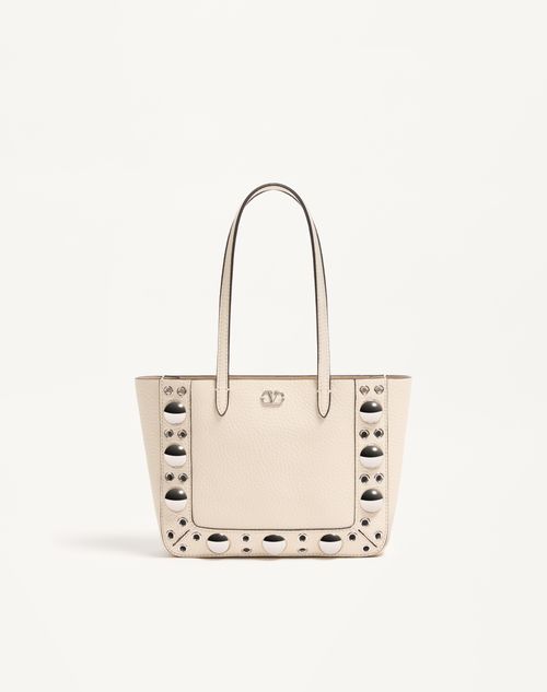 Valentino Nellcôte Shopping Bag In Light Ivory