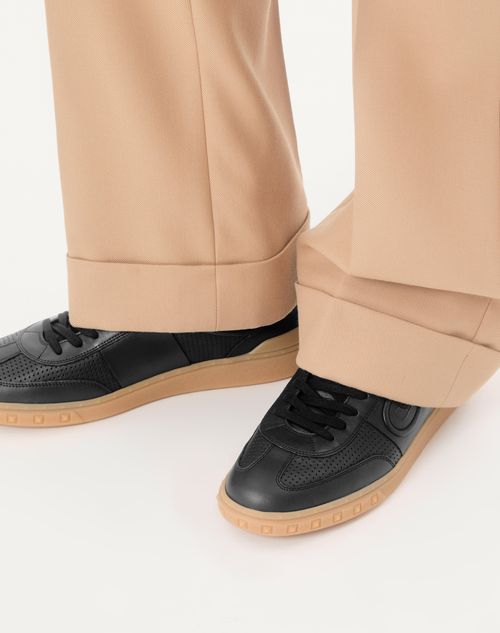 Valentino Garavani - Upvillage Low-top Sneaker In Perforated Nappa Leather - Black - Man - Sneakers