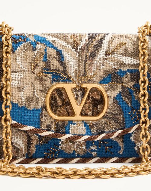 Valentino Garavani - Valentino Garavani Vain Embroidered Shoulder Bag - Multicolor/black - Woman - Shoulder Bags