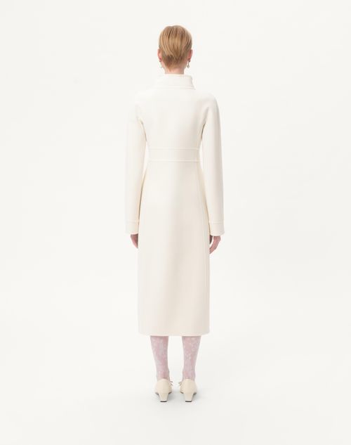 Valentino - Compact Drap Coat - Ivory - Woman - Coats And Outerwear