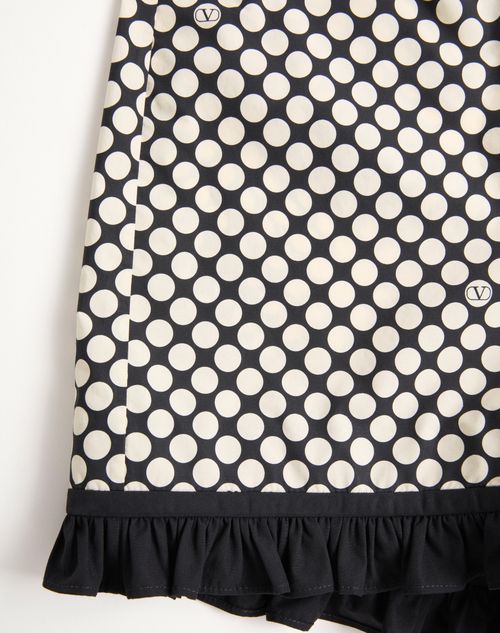 Valentino - Poplin Shorts With Plus De Pois Print - Black/white - Woman - Pants And Shorts