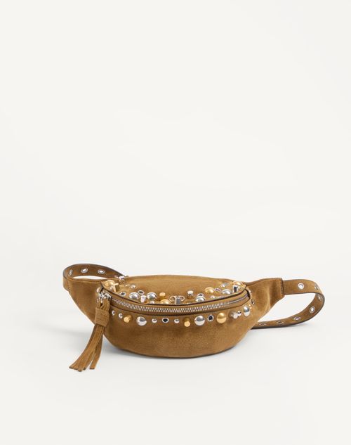 Valentino Garavani Valentino Garavani Nellcôte Suede Belt Bag Woman Havana Beige Onesize