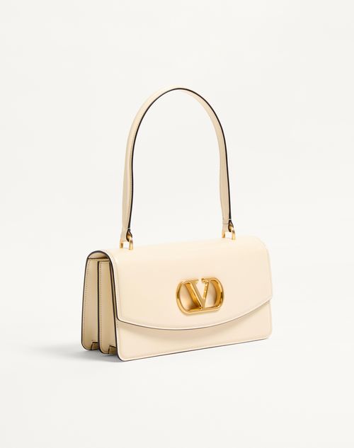 Valentino Garavani - Valentino Garavani Vain Bag With Handle In Shiny Calfskin - Butter - Woman - Top Handle Bags