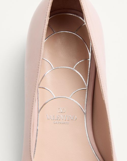 Valentino Garavani - Mary-jane Preshoes Ballerina In Kidskin With Jewel Button 20mm - Water Rose/crystal/pink - Woman - Ballerinas