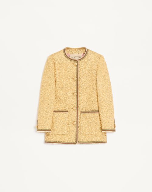 Valentino Jacquard Cloque Caban Woman Gold 42