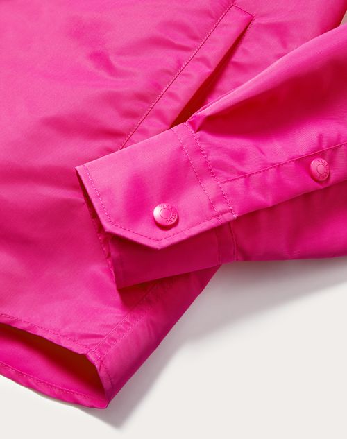 Valentino - Nylon Shirt Jacket - Pink Pp - Man - Outerwear