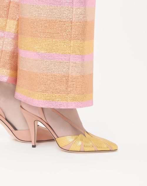 Valentino Garavani - Foliefoliage Kidskin Slingback Pump 90mm - Pink - Woman - Pumps