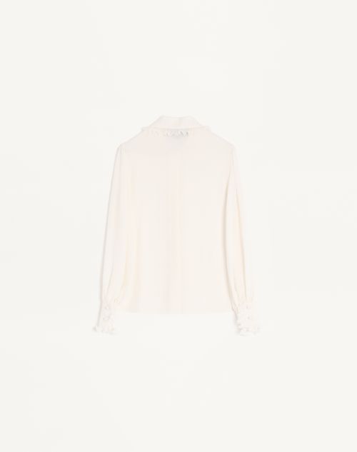 Valentino - Crepe De Chine Shirt - Ivory - Woman - Shirts And Tops