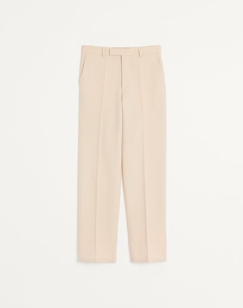 Valentino Men's Cream Wool Gabardine Trousers Man 52