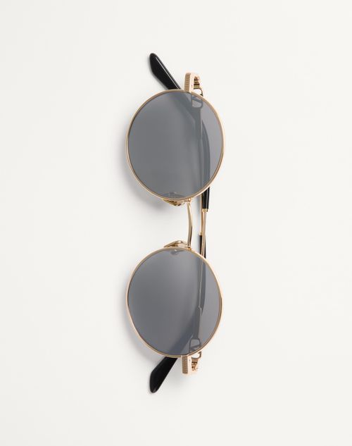 Valentino - Round Metal Frame - Gold/silver - Unisex - Eyewear