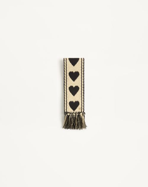 Valentino Garavani - Antibes Cotton Scarf With Fringe - Butter/black - Man - Soft Accessories