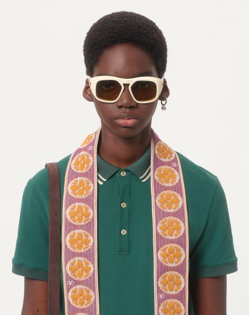Valentino - Cotton Piqué Polo Shirt With Vlogo Patch - Dark Green - Man - T-shirts And Sweatshirts