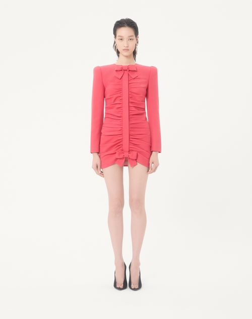 Valentino - Crispy Light Wool Jacket - Coral - Woman - Jackets And Blazers