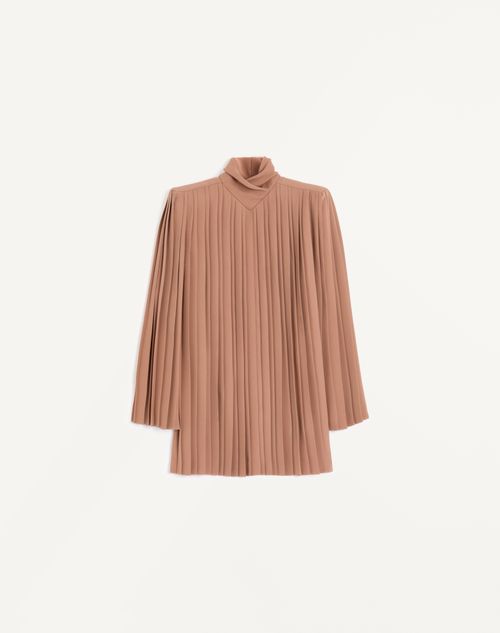 Valentino - Plissiertes Cady Couture Top - Terrakotta - Frau - Blusen Und Tops